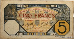 5 Francs DAKAR AFRIQUE OCCIDENTALE FRANÇAISE (1895-1958) Dakar 1928 P.05b TB