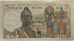 5 Francs AFRIQUE OCCIDENTALE FRANÇAISE (1895-1958)  1948 P.36