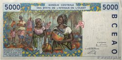 5000 Francs WEST AFRICAN STATES  2002 P.213Bl VF+