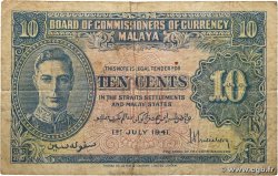 10 Cents MALAYA  1941 P.08 F