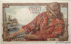 20 Francs PÊCHEUR FRANKREICH  1942 F.13.04