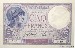 5 Francs FEMME CASQUÉE FRANCIA  1917 F.03.01 EBC+
