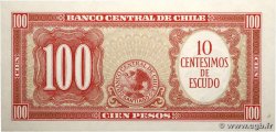 10 Centesimos sur 100 Pesos CHILE  1960 P.127a UNC-