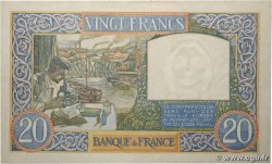 20 Francs TRAVAIL ET SCIENCE FRANCE  1940 F.12.07 AU+
