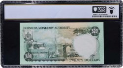 20 Dollars Petit numéro BERMUDA  1986 P.31d FDC