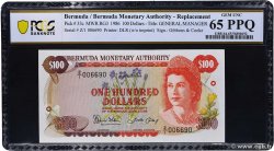 100 Dollars Remplacement BERMUDA  1986 P.33cr