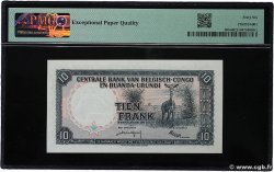10 Francs CONGO BELGE  1957 P.30b NEUF
