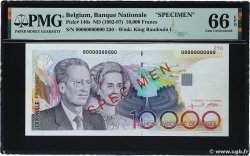 10000 Francs Spécimen BELGIEN  1992 P.146s