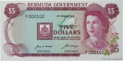 5 Dollars Petit numéro BERMUDAS  1970 P.24a