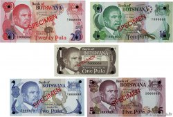 Lot de 5 billets Spécimen BOTSWANA  1982 P.LOT