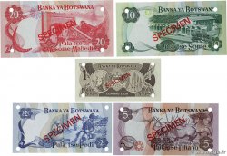 Lot de 5 billets Spécimen BOTSWANA  1982 P.LOT ST