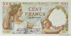 100 Francs SULLY FRANCE  1940 F.26.30
