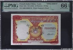 10 Piastres - 10 Kip Spécimen INDOCHINE FRANÇAISE  1953 P.102s NEUF
