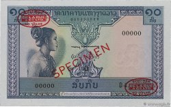 10 Kip Spécimen LAOS  1962 P.10s1 NEUF