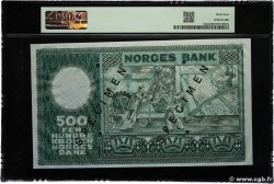 500 Kroner Spécimen NORVÈGE  1948 P.34as pr.NEUF