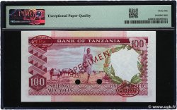 100 Shillings Spécimen TANSANIA  1966 P.04as ST