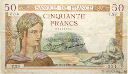 50 Francs CÉRÈS FRANCE  1934 F.17.01