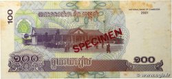 100 Riels Spécimen CAMBODGE  2001 P.53s SPL