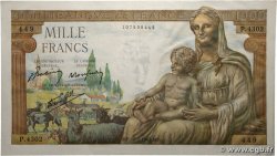 1000 Francs DÉESSE DÉMÉTER FRANCE  1943 F.40.19