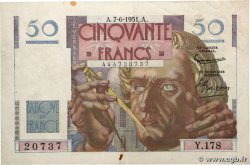 50 Francs LE VERRIER FRANCE  1951 F.20.18
