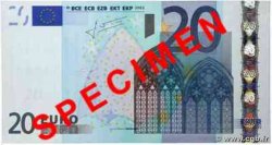 20 Euro Fauté EUROPA  2002 P.10h EBC