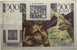 500 Francs CHATEAUBRIAND FRANCE  1945 F.34.01