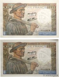 10 Francs MINEUR Consécutifs FRANCE  1947 F.08.17
