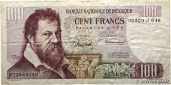 100 Francs BELGIUM  1965 P.134a
