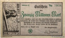 20 Millionen Mark GERMANY Beuel 1923 P.-