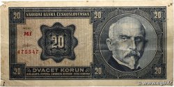 20 Korun CZECHOSLOVAKIA  1926 P.021a F