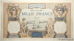 1000 Francs CÉRÈS ET MERCURE type modifié FRANCE  1938 F.38.17