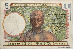 5 Francs type 1941 AFRIQUE ÉQUATORIALE FRANÇAISE Brazzaville 1942 A.114a