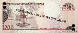 200 Pesos Oro Spécimen RÉPUBLIQUE DOMINICAINE  2007 P.178s NEUF