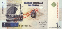 1 Franc Spécimen CONGO, DEMOCRATIC REPUBLIC  1997 P.085s