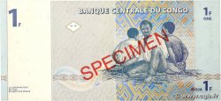 1 Franc Spécimen CONGO, DEMOCRATIQUE REPUBLIC  1997 P.085s UNC-
