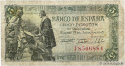 5 Pesetas SPANIEN  1945 P.129