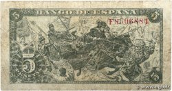 5 Pesetas SPANIEN  1945 P.129 SGE