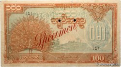 100 Kyats Spécimen BURMA (SEE MYANMAR)  1944 P.21s1 F+