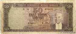 50 Lira TURKEY  1970 P.187A