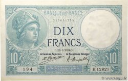 10 Francs MINERVE FRANCE  1924 F.06.08