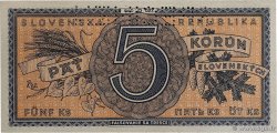 5 Korun Spécimen SLOVAQUIE  1945 P.08s NEUF