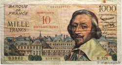 10 NF sur 1000 Francs RICHELIEU FRANCE 1957 F.53.01