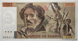 100 Francs DELACROIX imprimé en continu FRANCE  1991 F.69bis.04a