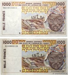 1000 Francs WEST AFRICAN STATES  1995 P.711Ke et P.711Kh