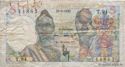 5 Francs AFRIQUE OCCIDENTALE FRANÇAISE (1895-1958)  1949 P.36 TB