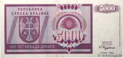 5000 Dinara BOSNIA HERZEGOVINA  1992 P.138a VF+
