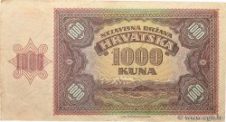 1000 Kuna CROATIA  1941 P.04a VF+