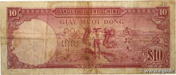 10 Piastres INDOCHINE FRANÇAISE  1947 P.080 TB