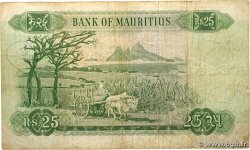 25 Rupees MAURITIUS  1967 P.32b VG