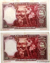 500 Pesetas Lot SPANIEN  1931 P.084 fSS